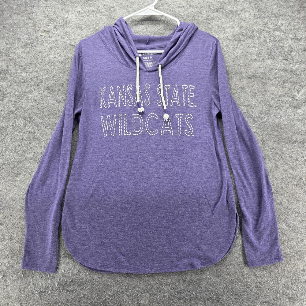 Kansas State Wildcats Shirt Womens Small Purple NCAA Hooded Stadium Athletics
